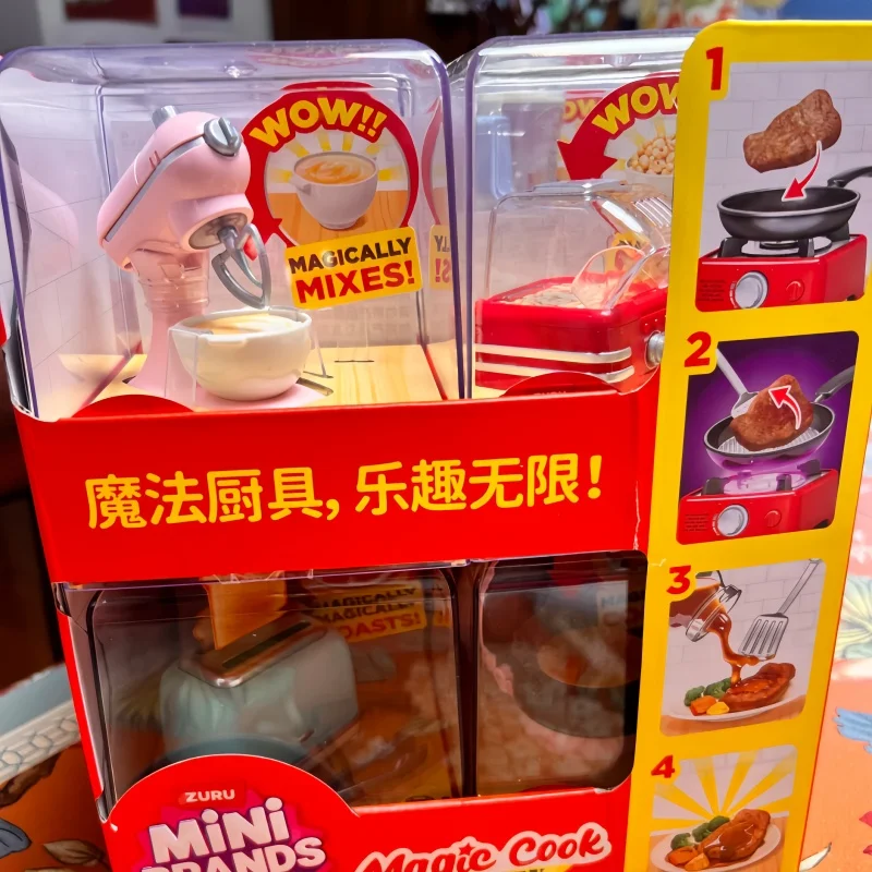 Zuru New Genuine Mini Kitchen Toys Magic Cook Realistic Miniature Food Playsets Pretend Play Kit With Bread Maker For Kids Gifts view 3