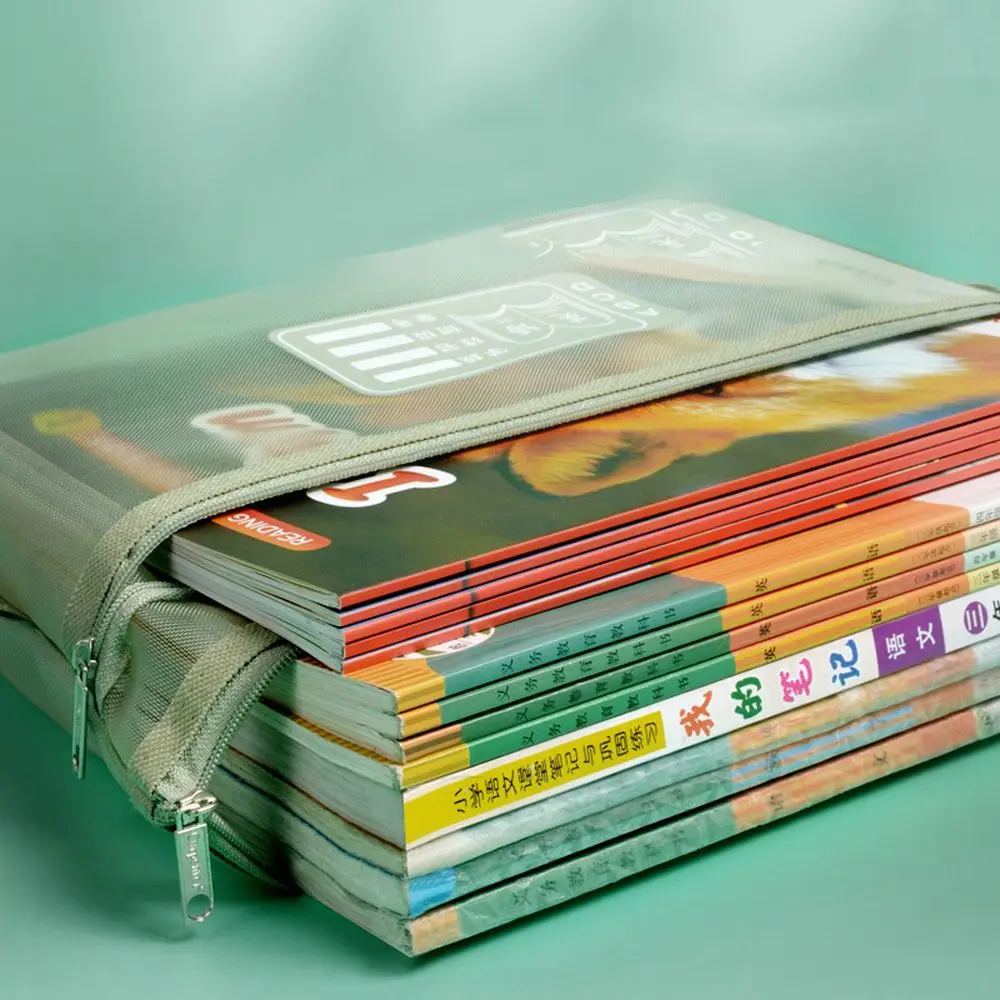 

Organizer Pouch File Pocket School Office Supplies Storage Handbag Document Bag A4 File Folder Bag Zipper File Pocket