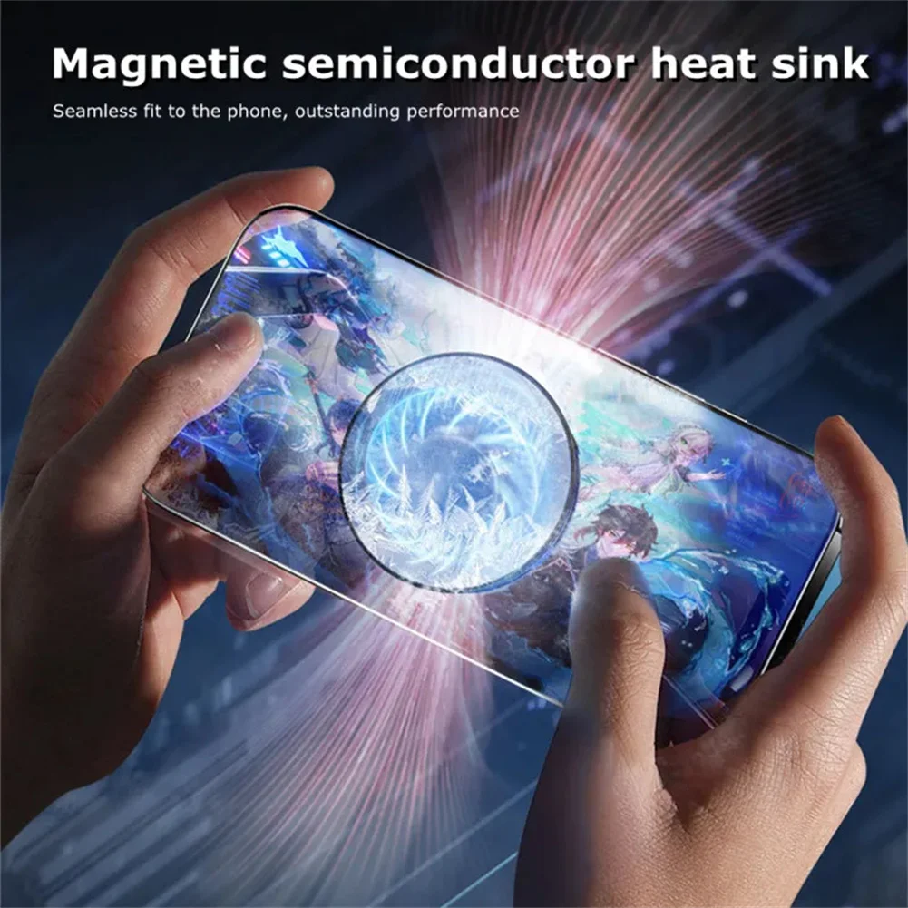 SL17 20W Magnetic Phone Cooler Portable Phone Semiconductor Radiator RGB Fast Cooling Phone Cooler With LED Temperature Display