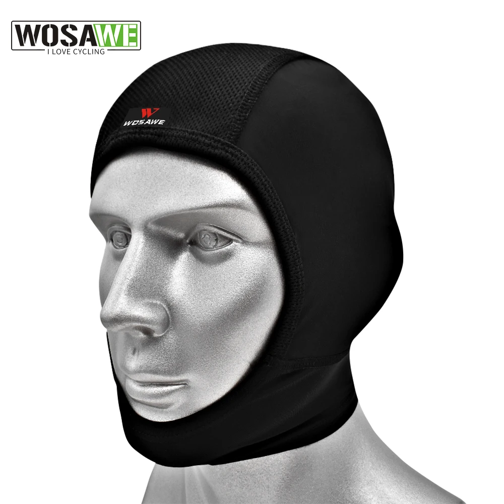 WOSAWE Cycling Balaclava Unisex Motorcycle Helmets Inner Lining Hat Headgear Summer Quick Dry Breathable Cool Mask Chin Cover