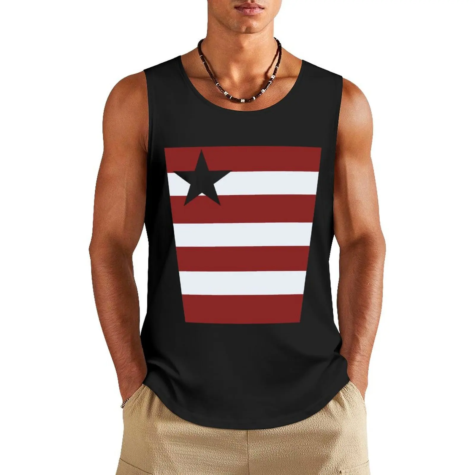 

USAgent Tank Top Men's gym t-shirt summer clothes Men's tops Gym wear