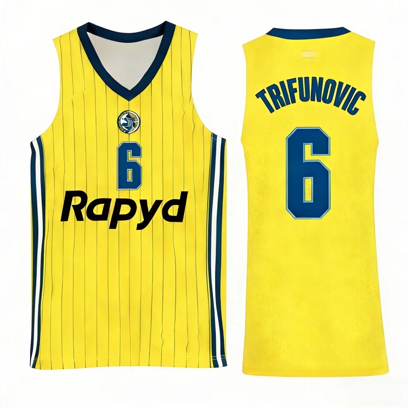 Sommer Neue Lsraeli Maccabi Tel Aviv Herren- und Damen-Basketballtrikots, Westen, Trainingskleidung, Familien-Matching-T-Shirts – Detail 6