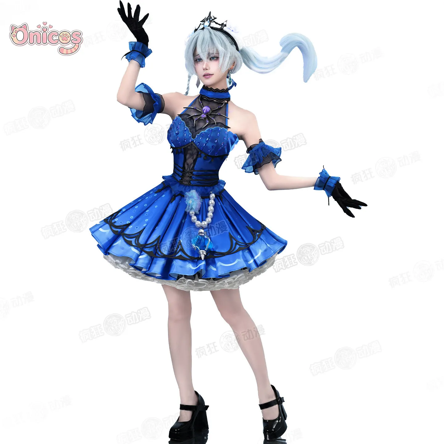 

Game Identity V Grace Naiad Cosplay Costume Deep sea fairy tale style Gothic Lolita puffy short large skirt Onicos
