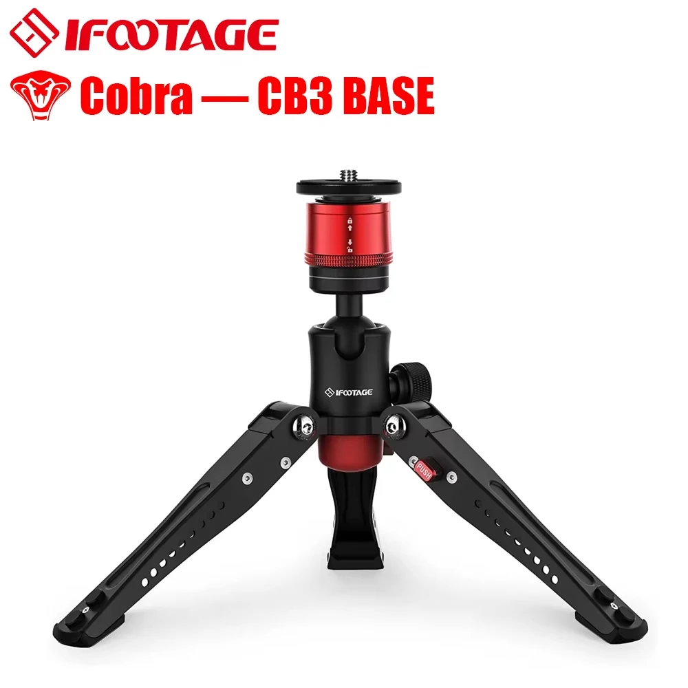 IFOOTAGE Portable Tabletop Mini Tripod Mount with 360° Degree Rotatable Ball-Head,Quick Release Platform,Max Load 17.6 lbs