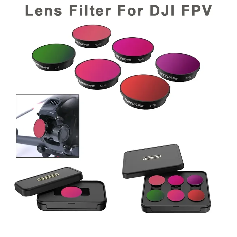 

for DJI FPV Camera Lens Filter CPL Filters Optical Glass Lenses ND4 ND8 ND16 ND32 ND64 Filter kit For DJI FPV Drone Accessories