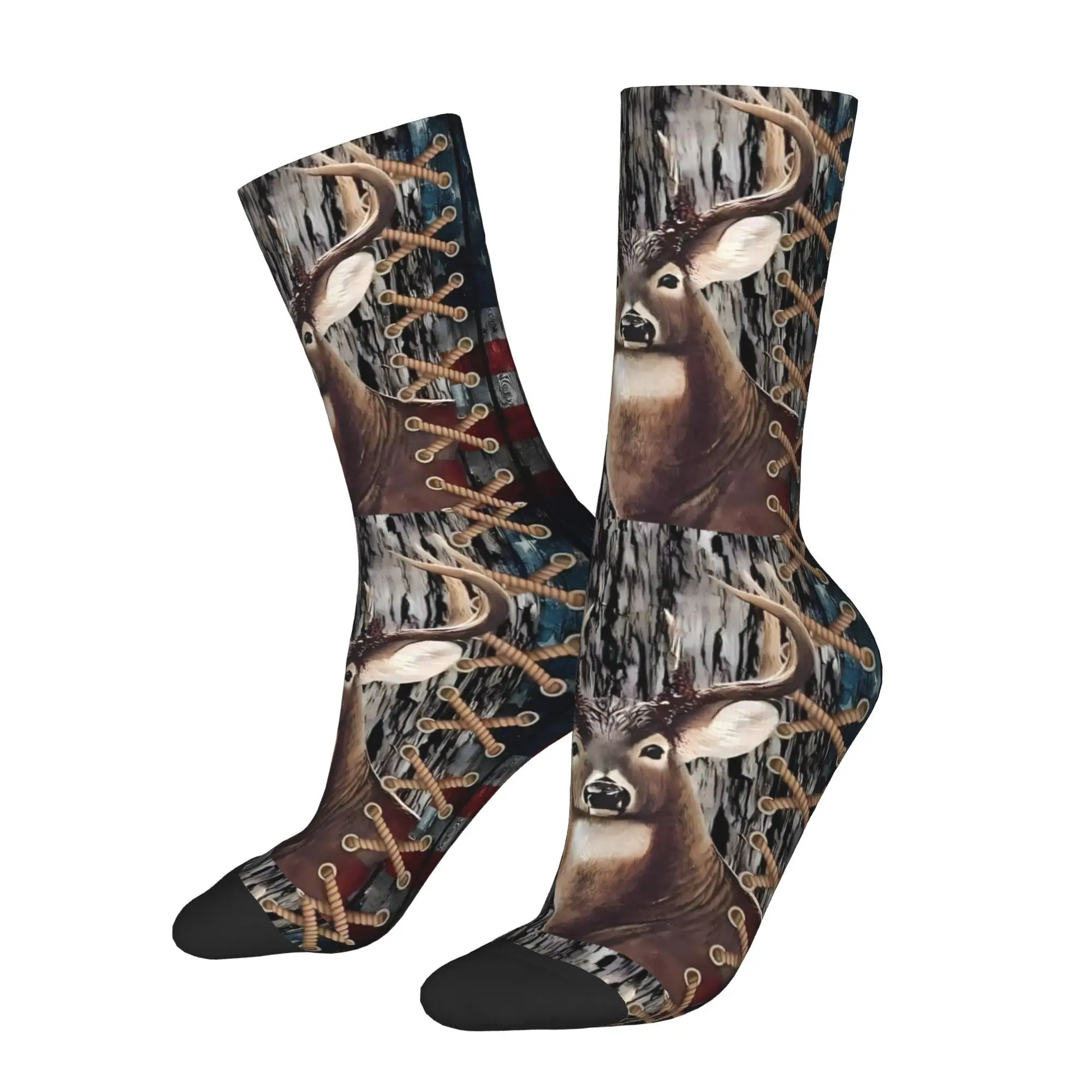 

Funny Sock for Men Fashion Deer Hip Hop Harajuku Happy Quality Pattern Printed Crew Sock Casual Gift