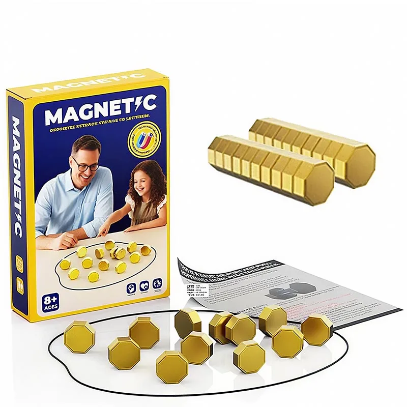 Magnetic Stones Game InteractiveParty Games  Magnet Board Strategy Game for Family Kids Adults Portable Magnetic Stones Play Set