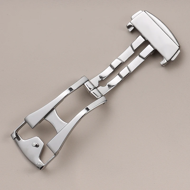 Stainless Steel Watch Buckle for Omega Watch Band 20mm 18mm 16 Clasp Leather Metal Deployment Button Folding Buckles Accessories