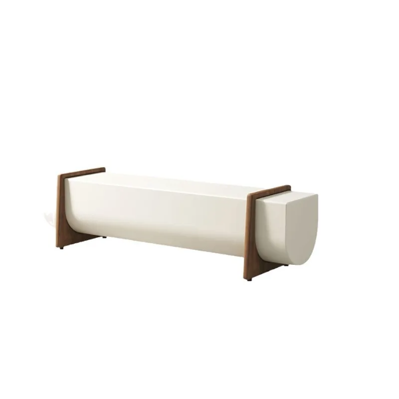 Solid wood bench tea room leisure stool model room hotel sales office shopping mall leisure special-shaped stool