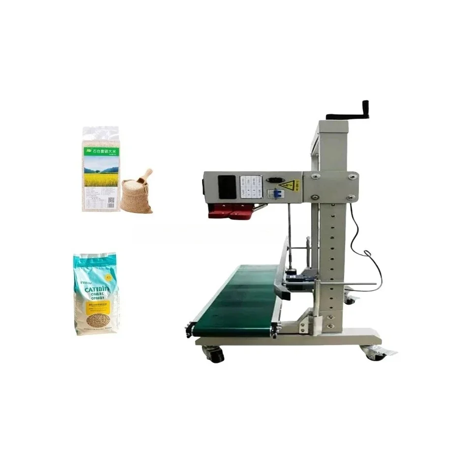 Kontinuierliches Band Big Bags Sealer Expire Date Coding Function Sealing Food Commercial Packaging Machine