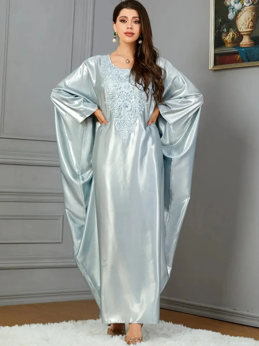 

Muslim Arab Embroidery Long Robe Women Party Dresses Jalabiya Ramadan Morocco Dubai Abayas Kaftan Islam Saudi Vestidos Modest