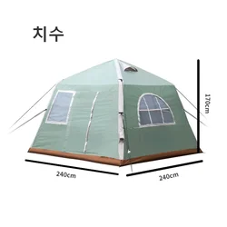 YOUSKY Tent Outdoor Camping Ultra Light Tent 3-4 Person Family Luxury Camping Inflatable Cabin Tent