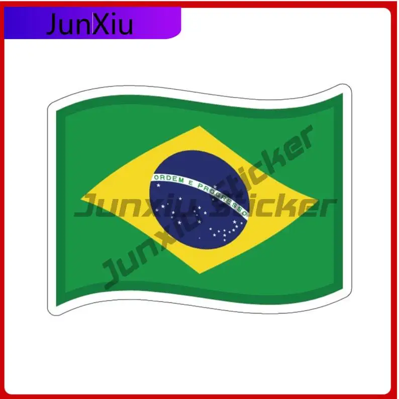 

Brazilian Flag Sticker Brazil Sticker Decorations Accessories For Windows Windshield Luggage Kayak Suv Laptop Planner Phone Case