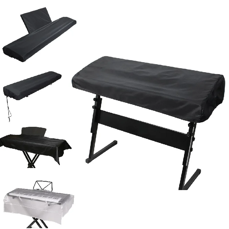 61 / 88 teclas teclados cubierta antipolvo para piano/bolsa protectora impermeable para piano transparente/negro apto para Yamaha / Casio / Roland
