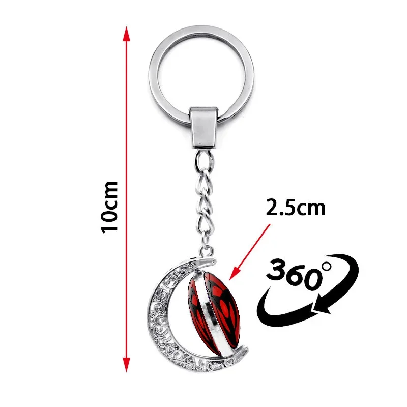 Anime Naruto Key Chain Sharingan Car Keychain Ring Itachi Evil Eye Rinnegan Pendant Accessory Jewelry Child Christmas Gifts Toys