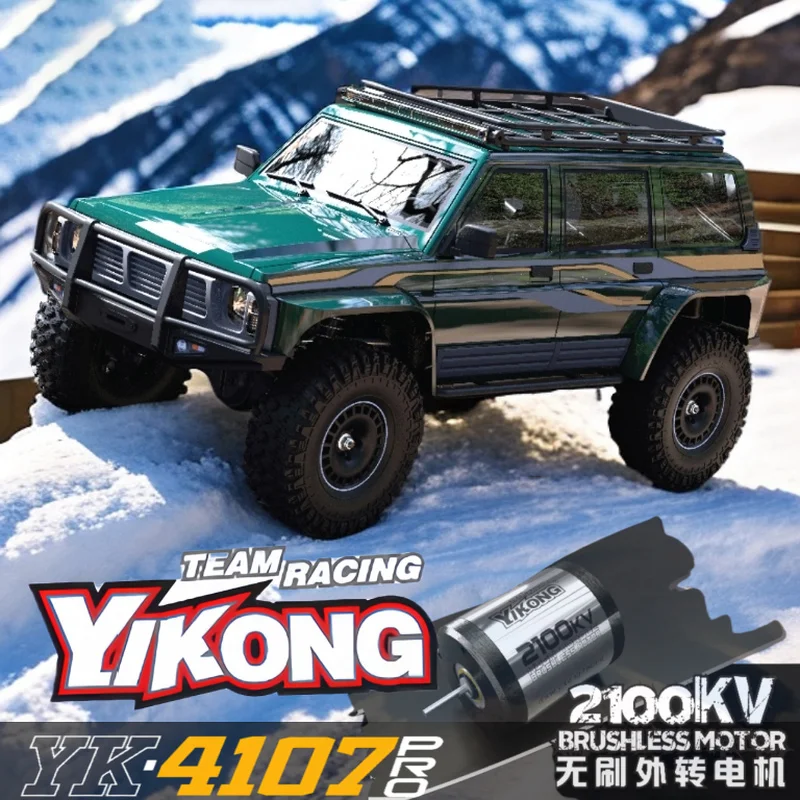 

YK4107 pro 1:10 Scale Brushless RC Car Remote Control 4WD Off-Road Climbing Simulated Professional Vehicle Toy