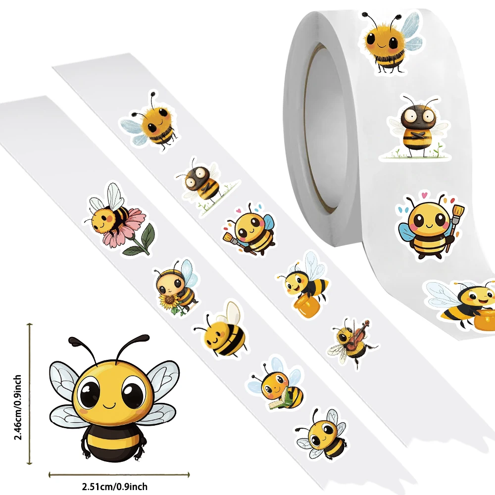 500 قطعة ملصقات حيوانات النحل لسجل القصاصات المجلات الكمبيوتر المحمول الوفير سكيت زجاجات مياه ديكور الهاتف الكمبيوتر