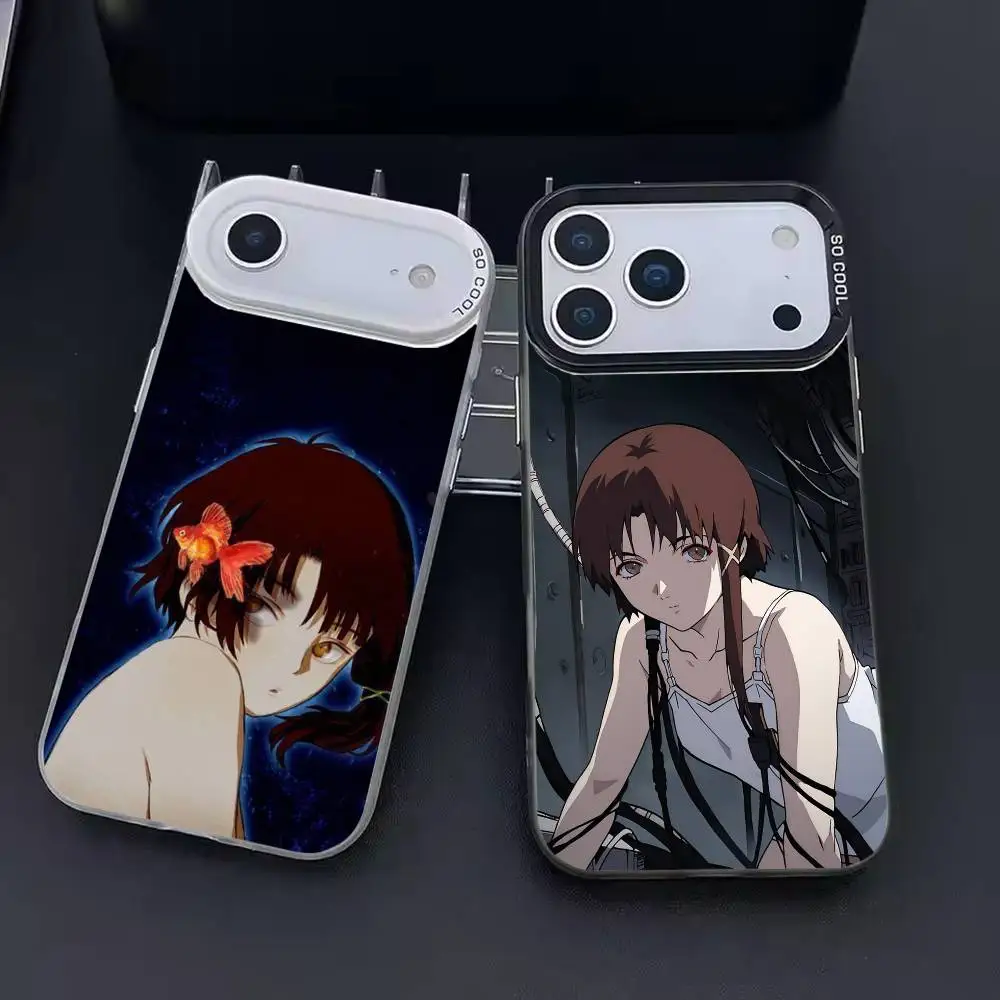 

Serial E-Experiments L-Lain Phone Case Color Silver Shell For IPhone 17 16 15 14 13 12 11 Pro Max Plus