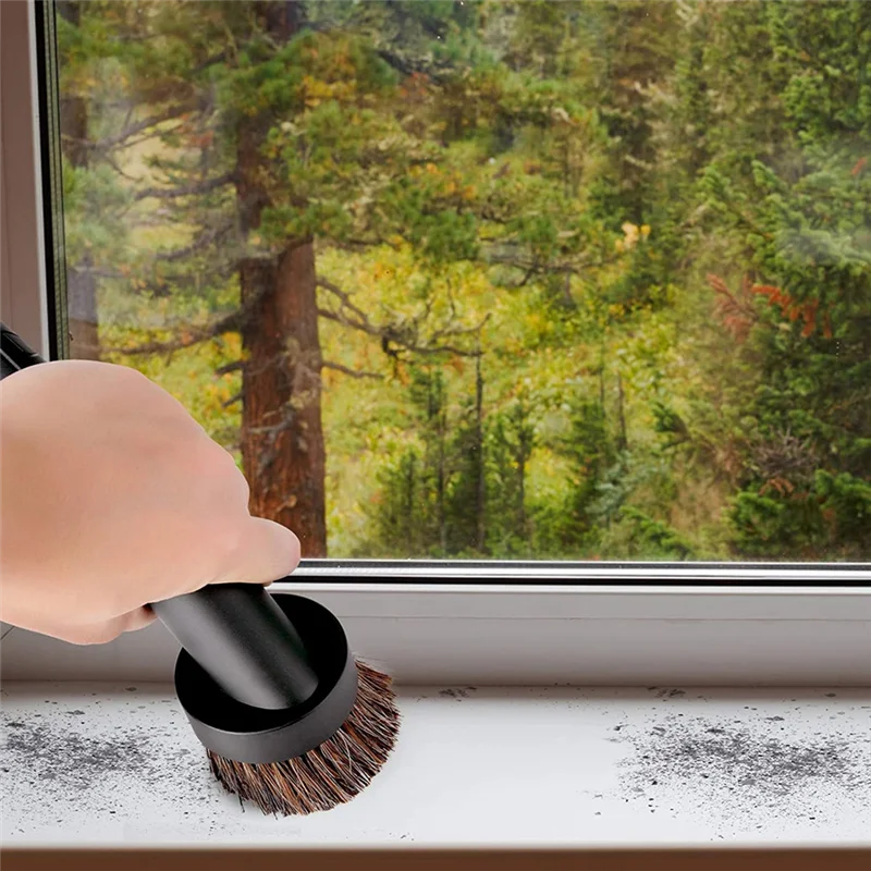 A86I-Bristle فرشاة مكنسة فرشاة مستديرة مرفق فراغ فرشاة غبار فراغ عالمية لمعظم ملحقات المكانس الكهربائية