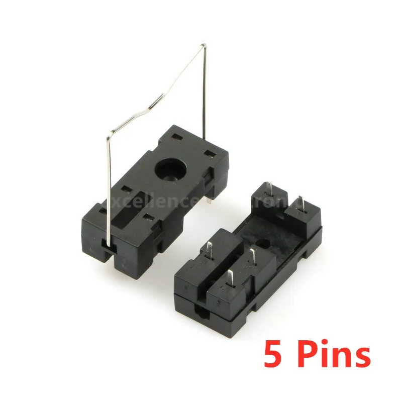 2Pcs 14F-2Z-A2 Relay PCB Socket Base 5-Pin / 8-Pin Plug-in Holder Compatible for G2R-1/G2R-2 RT424024 HF115F