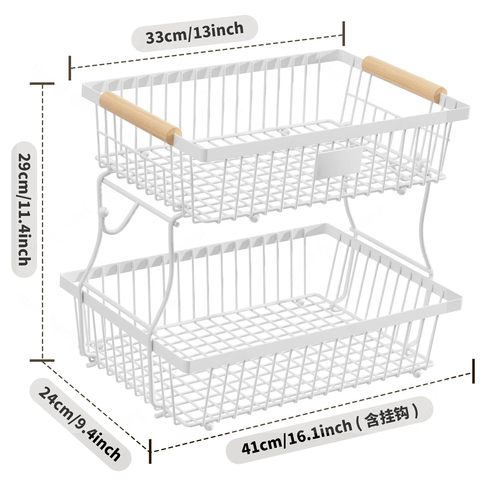 

Amazon Kitchen Fruit Shelf Living Room Double Detachable Snack Storage Rack Home Desktop Vegetable Fruit Plate