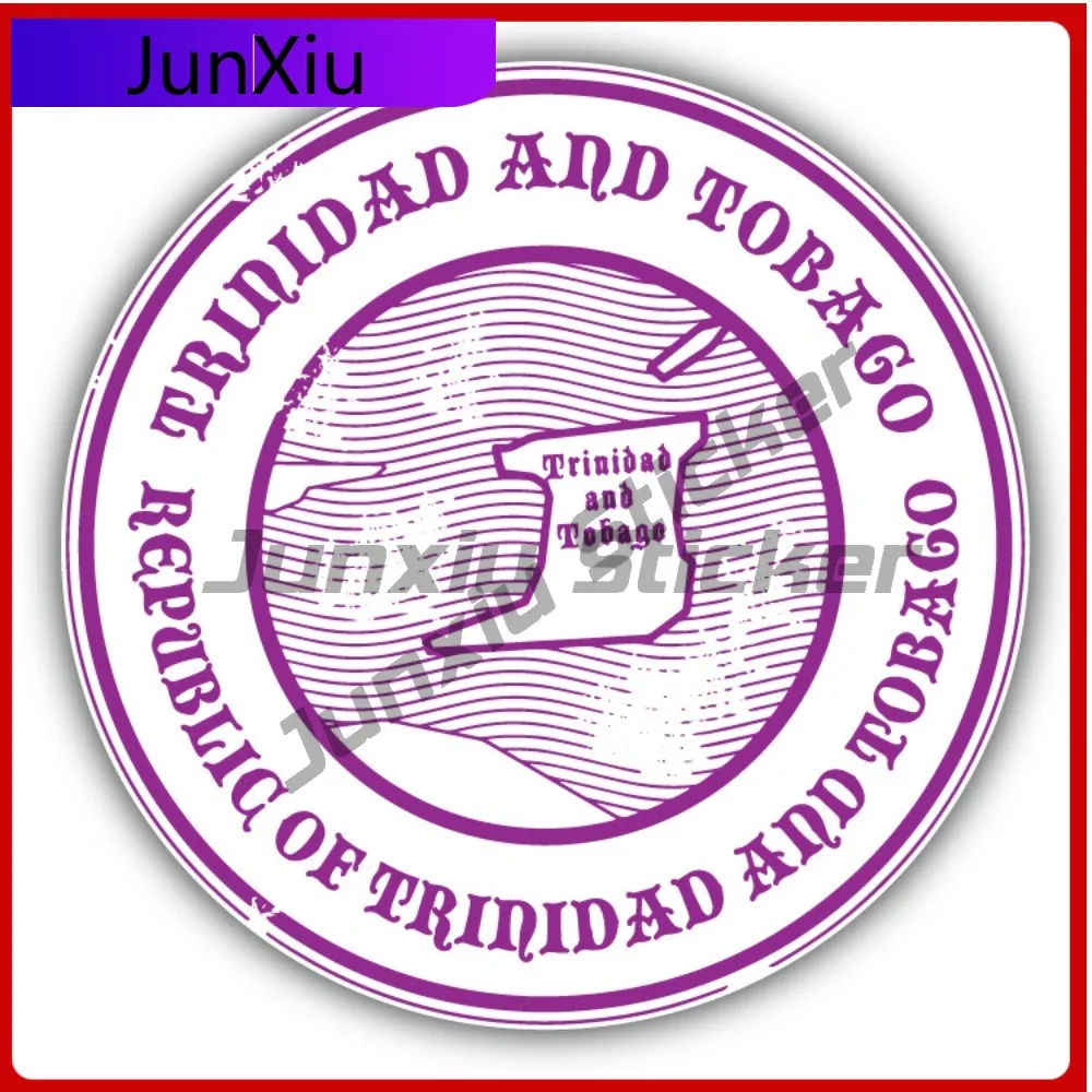 

Trinidad And Tobago Map Creative Sticker Stamp Car Decal Bumper Stickers Cute Style Wall Use For Door Auto Styling Accessory