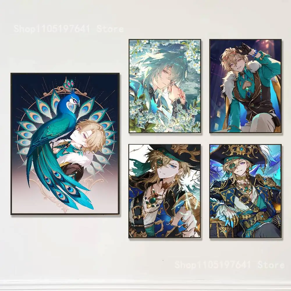 

A-Aventurine H-Honkai Star Rails Poster Prints Wall Art Picture Painting Gift Living Room Restaurant Bar Large Dec Sticker