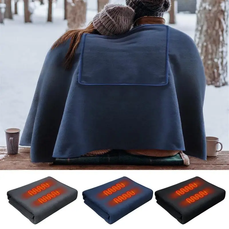 

Electric Heating Shawl Wearable Electric Blanket machine washable USB Heated Shawl Battery Operated warm Blanket winter supplies