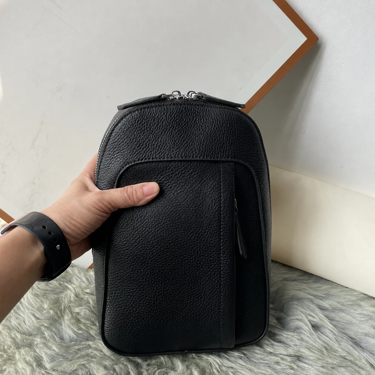 Classic Mens Chest Bags Luxury - Leather Work Bag Mens ulasan dan harga