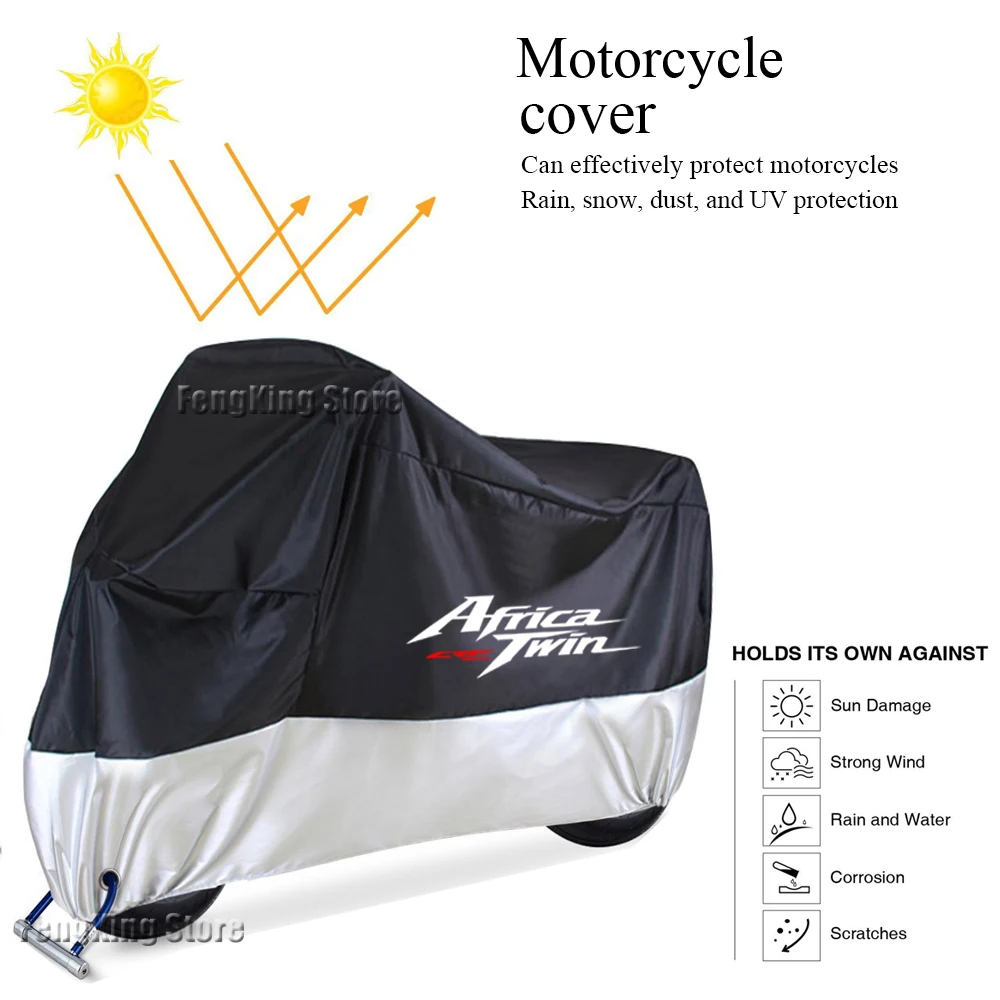 

For Honda Africa Twin Crf 1000 L Crf1000 Motorcycle Cover Waterproof Outdoor Motorbike Rain Dustproof Snow Sun UV Protector