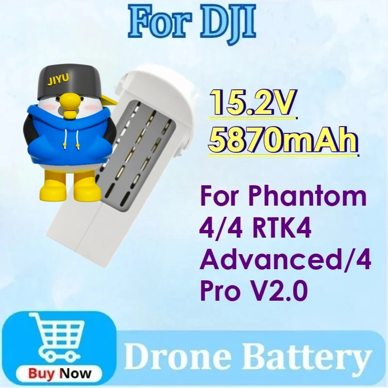 

15.2V 5870mAh for DJI Phantom 4/4 RTK / 4 Advanced/4 Pro V2.0 Series Drone Flight Time 30 Minutes High Quality in Stock