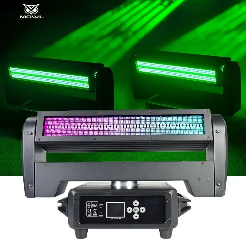 6x40W RGBW Double Side Rotating LED Moving Head Projection Light Stepless Wash Strobe Beam for Bar Club Stage Lighting