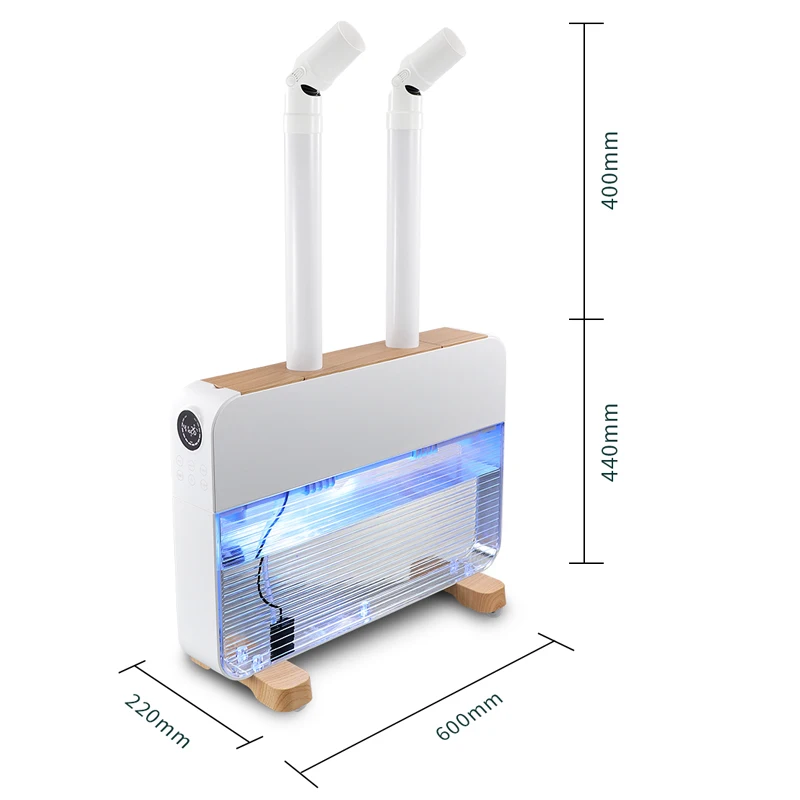 Large Capacity 12L Noiseless Industrial Humidifier Commercial Humidifier Top Fill with UV Sterilization Ultrasonic Humidifier