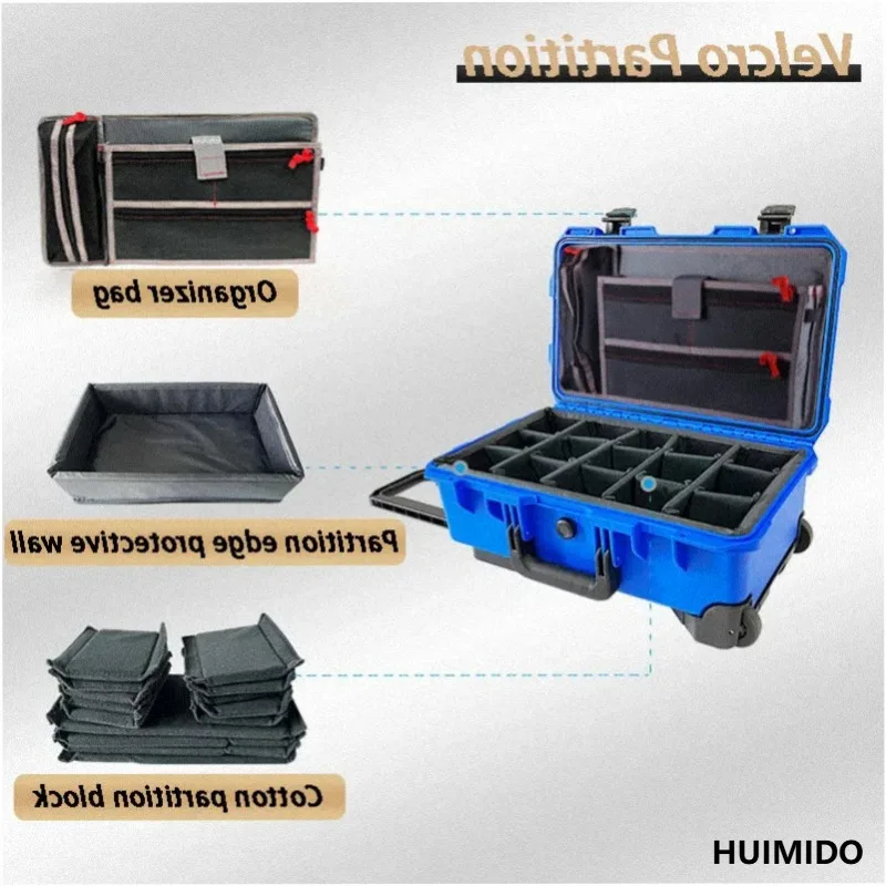 SMRITI Pull Rod Tool Box Safety Instrument Protection Box Multifunctional Waterproof Photography Equipment Organizer Boxes