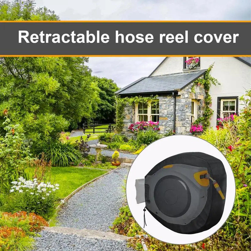 Insulated Hose Cover Wall Mounted UV Resistant Waterproof Retractable Garden Hose Hose Reel Cover For Water Hose Reel