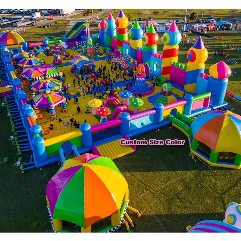 Professional Bouncy Castle Amusement Games Inflatable Trampoline Park Inflatable Obstacle Course Theme Park Playground for