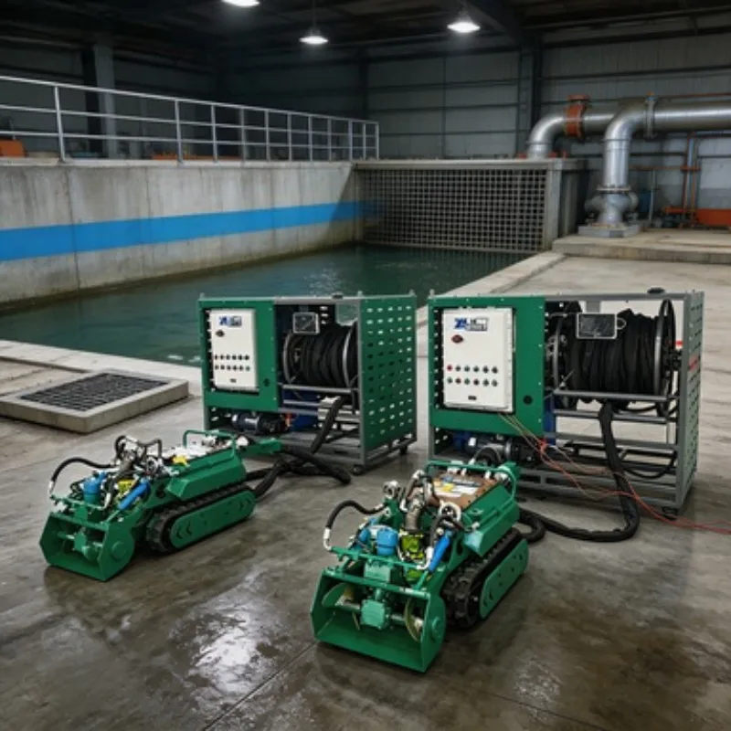 High Efficiency Crawler Sludge Removal Robot 600mm Working Width Underwater Dredging Machine for Small River Desilting