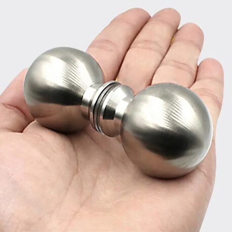 1pcs Stainless Steel Glass Door Handle Solid Single Hole  Bathroom Shower Door  Knob Drawer Pulls Furniture Hardware