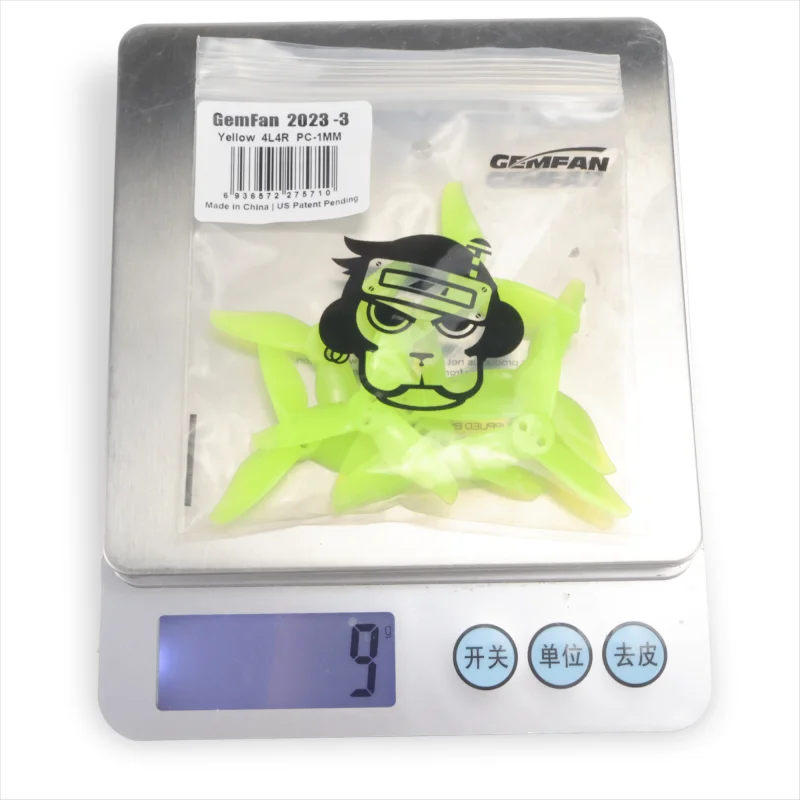 NEW 8pcs GEMFAN Hurricane 2023 2x2.3 2 Inch 3-Paddle PC Propeller with 1mm/1.5mm Holes for 1105-1108 Motor for FPV Racing Drone