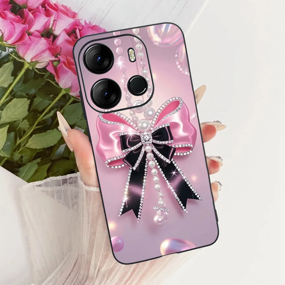 حافظة لهاتف Tecno Spark Go 2023 حافظة ناعمة على شكل فراشة على شكل زهرة شعبية من السيليكون لهاتف Tecno Pop 7 Pro Pop7 BF6 BF7 BF7h Coque #5