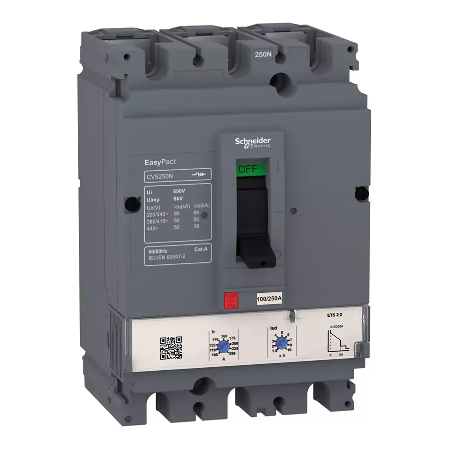 Schneider electric Molded-Case CircuitBreakers Switch MCCB CVS250N 3P 4P TMD200A 250A 50KA rms