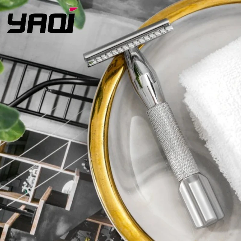 

YAQI Razzo Rocket Chrome Color Aluminum Handle Safety Razor for Men