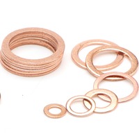 20/50pcs Solid Copper Washer Flat O-Ring Gasket Rings Seal Plain Spacer Washers Fastener M5 M6 M8 M10 M12 M14 M16 M18 M20 M22