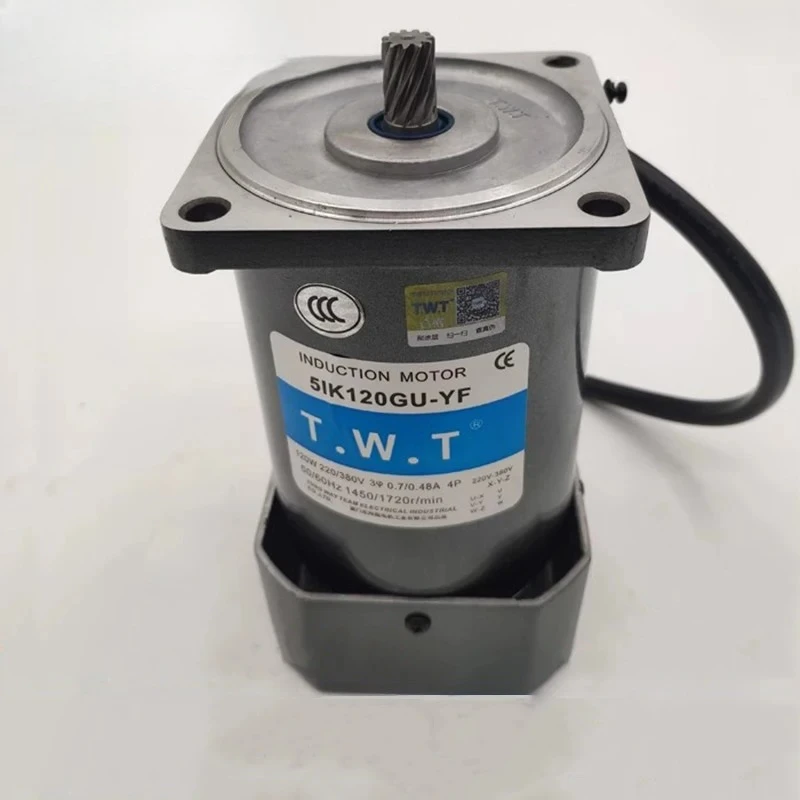 120W 3-Phase Motor 5IK120GN-YF 5IK120GU-SF Toothed Shaft 220V/380V TWT Motor