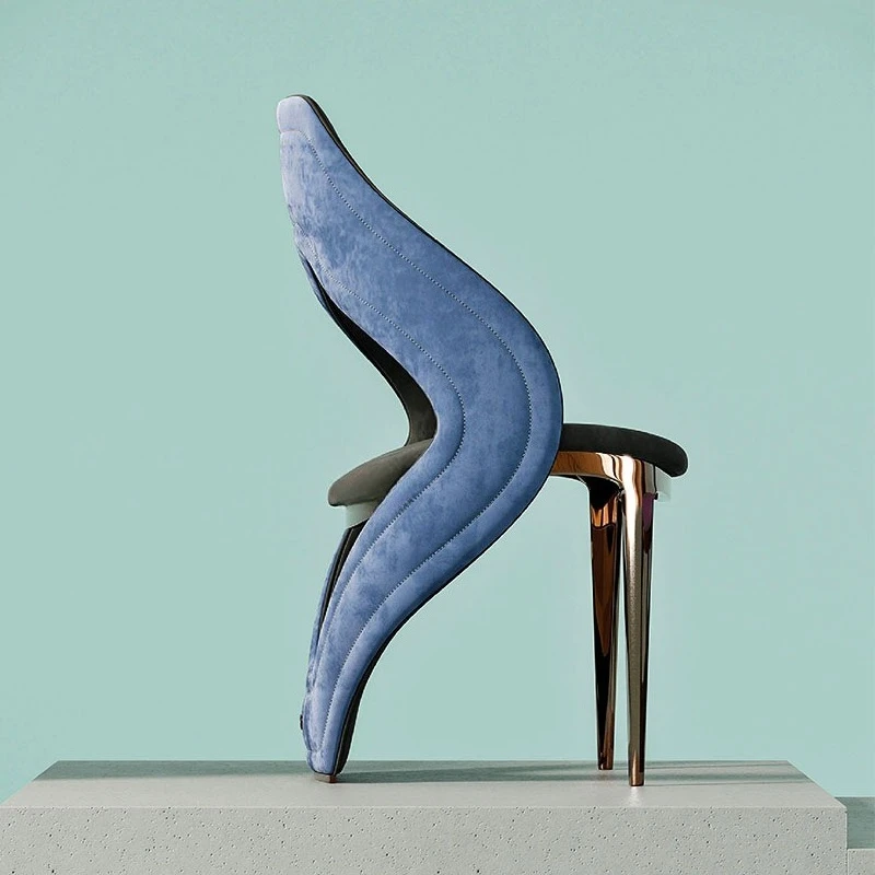 

Comfortable leather leather for high-end modern creative designer at home