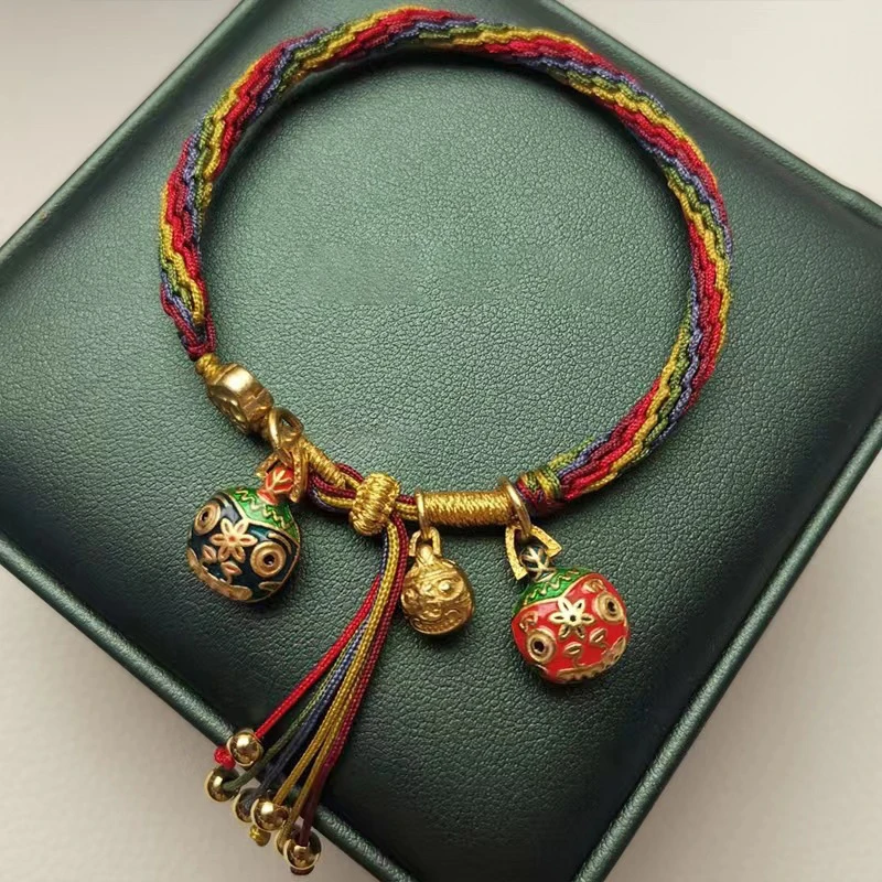 Ethnic Style Colorful Rope Braided Bracelet Delicate Couple Besties Jewelry Fortune-making Guarding Lucky Bracelet Family Gift