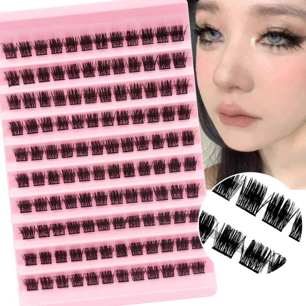 3D Mink Effect Segmented False Eyelashes Mixed Length 40D Thickness DIY Grafting Eyelashes Natural Anime Look 8-16mm