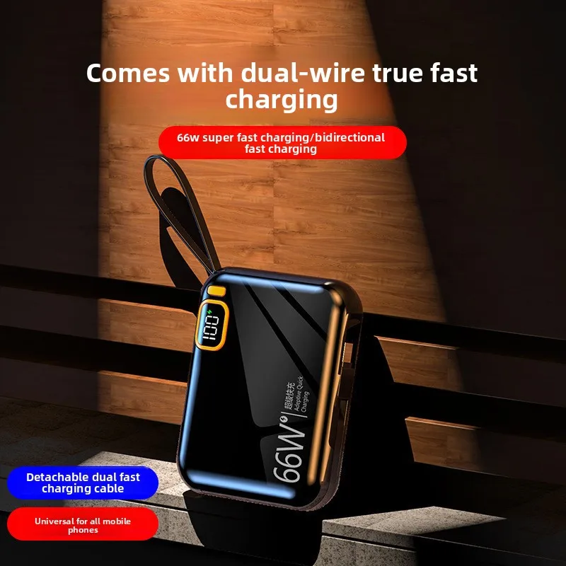 باور بانك محمول عالي السعة USB من النوع C في اتجاهين شحن سريع باور بانك صغير لأجهزة Apple وAndroid 10000/20000mAh