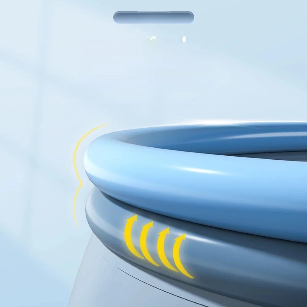 야외 팽창식 수영장 내구성 강화 PVC 1200 갤런 용량, 최대 3 인 수용 가능, 3 층