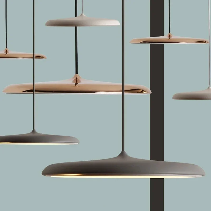 الشمال مصمم قلادة LED مصابيح الحد الأدنى ديكور جولة لطاولة الطعام المطبخ جزيرة الثريا ديكور المنزل تركيبة إضاءة #4